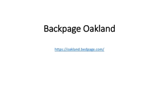 Backpage Oakland