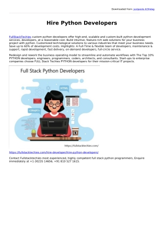 Hire python developers