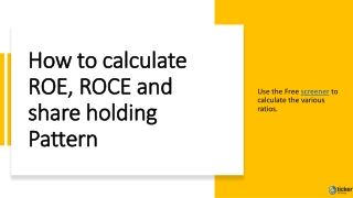 How to calculate ROE and ROCE