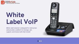 White Label VoIP - Cloud Business VoIP Reseller Platform