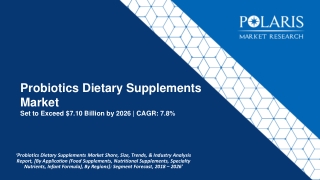 Probiotics Dietary Supplements Market to Reach $7.10 Billion by 2026