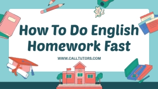 How To Do English Homework Fast