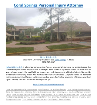 Coral Springs Personal Injury Attorney