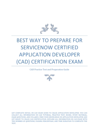 Best Way to Prepare for ServiceNow Certified Application Developer (CAD) Certification Exam