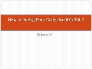 How to fix Avg Error Code 0xe001f90f ?