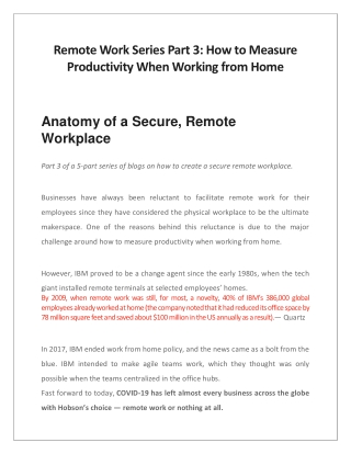 How to Measure Productivity When Working from Home