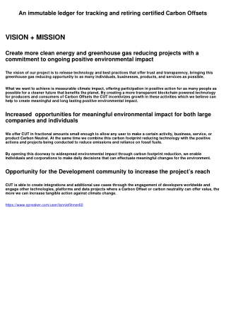 An immutable ledger for tracking and retiring certified Carbon Offsets