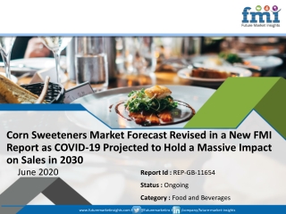 Corn Sweeteners Market Outlook by Size, Share, Trends and Forecast till 2030 | FMI Report