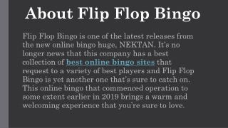Flip Flop Bingo - Brand New Bingo Site UK - £30 Bingo & 30 Spins