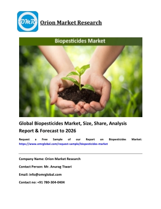 Global Biopesticides Market Size, Share & Forecast to 2026