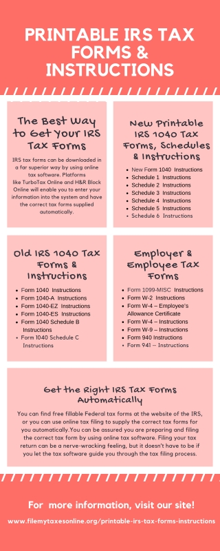 Where to Get Printable IRS Tax Forms & Instructions