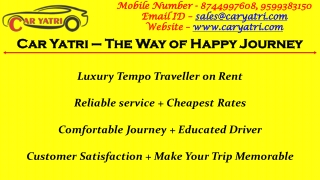 Luxury Tempo Traveller on Rent