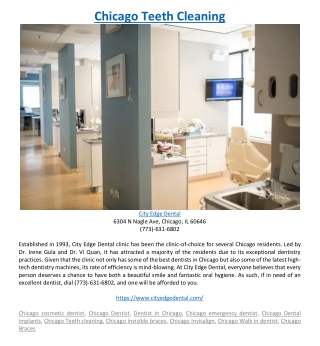 Chicago Teeth Cleaning