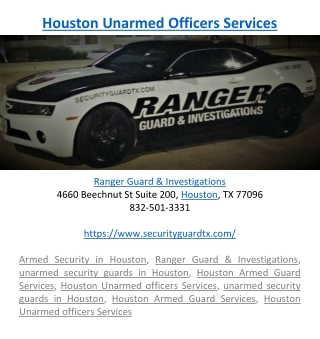 Houston Unarmed Officers Services