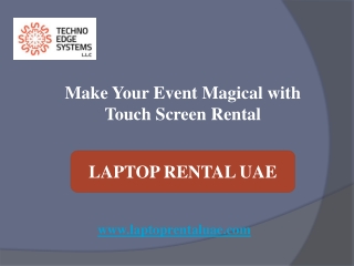 Make Your Event Magical with Touch Screen Rental