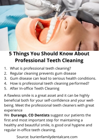 5 Things You Should Know About Professional Teeth Cleaning