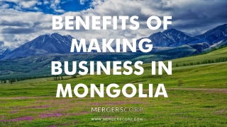 Benefits of Making Business in Mongolia | Buy & Sell Business