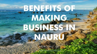 Benefits of Making Business in Nauru | Buy & Sell Business