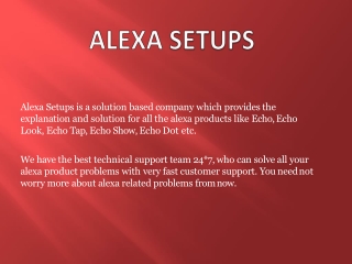 Alexa Echo Setup PPT