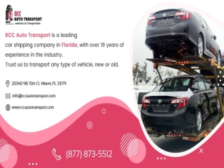 Best Car Shipping Company Florida - Best Car Transport Company - RCC Auto Transport