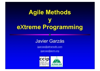 eXtreme Programming y "métodos" Ágiles (año 2001)