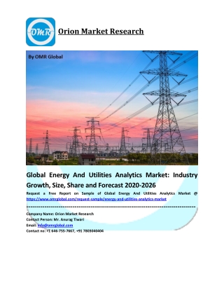 Global Energy And Utilities Analytics Market: Industry Growth, Size and Forecast 2020-2026