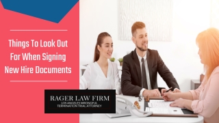 Things To Look Out For When Signing New Hire Documents