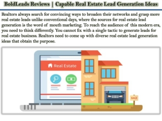 BoldLeads Reviews | Capable Real Estate Lead Generation Ideas
