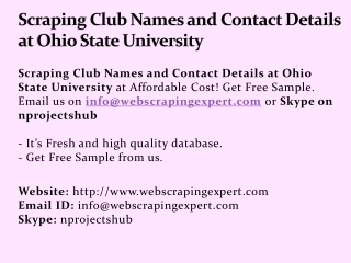 Scraping Club Names and Contact Details at Ohio State University