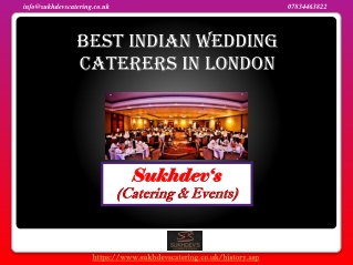 Best Indian Wedding Caterers in London