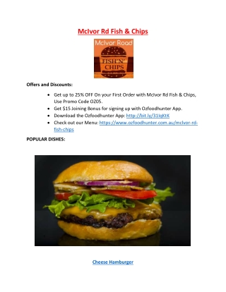 25% Off - Mcivor Rd Fish and Chips Bendigo menu VIC