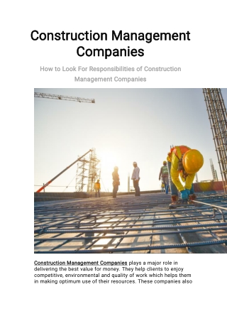 Top class construction companies PowerPoint (PPT) Presentations, Top