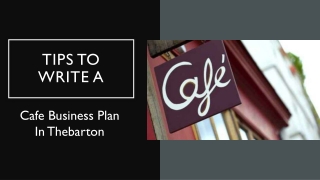 Tricks To Write A Cafe Business Plan In Thebarton