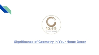 Significance of Geometry in Your Home Decor