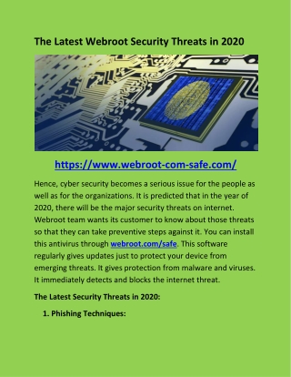 The Latest Webroot Security Threats in 2020