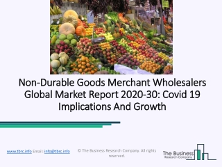 Non-Durable Goods Merchant Wholesalers Market: Opportunity Analysis Forecast, 2020-2023
