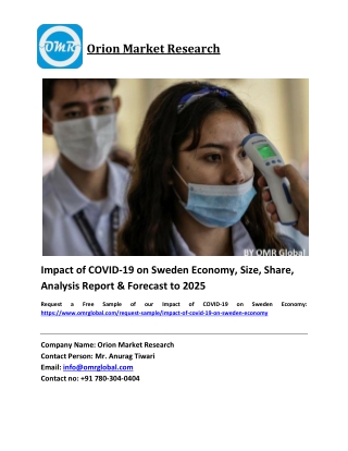 Impact of COVID-19 on Sweden Economy Growth, Size, Share, Industry Report and Forecast 2019-2025