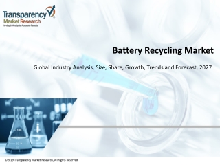 Battery Recycling Market Estimated to Expand at a Robust CAGR by 2027