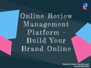 Online Review Management Platform - Build Your Brand Online