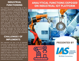 Analytical Functions Exposed On Industrial IOT Platform