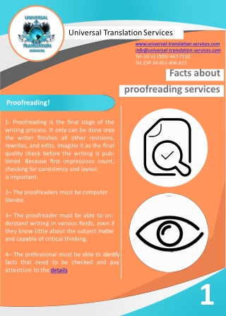 Facts About Proofreading Services