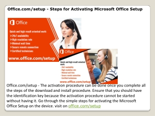 Office.com/setup - Steps for Activating Microsoft Office Setup