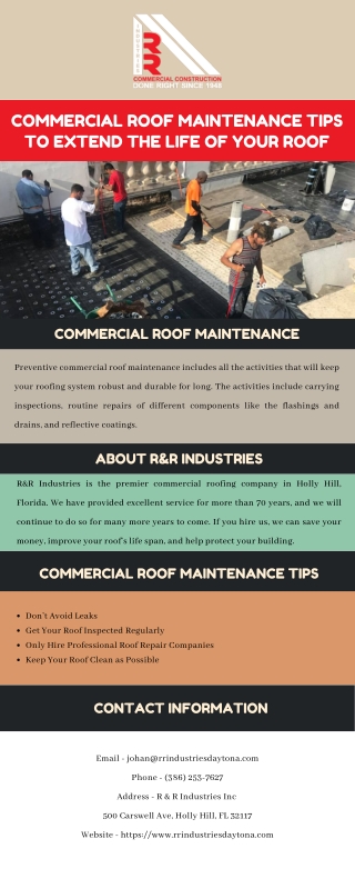 Commercial Roof Maintenance Tips to Extend the Life of Your Roof