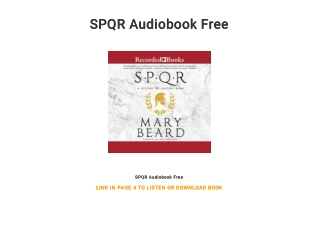 SPQR Audiobook Free