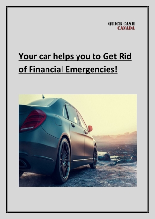 Looking For Car Title Loans in Vancouver?