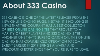 333 Casino Review - Sign up Today for a Generous Bonus