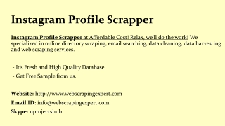 Instagram Profile Scrapper