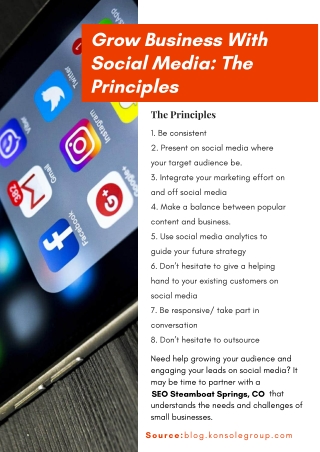 Grow Business With Social Media: The Principles