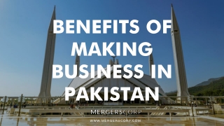 Benefits of Making Business in Pakistan | Buy & Sell Business