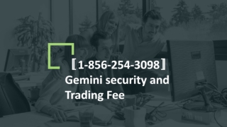 〚1-856-254-3098〛 Gemini Security and Trading Detail